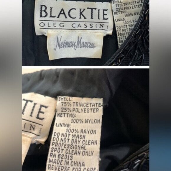 Neiman Marcus Black Sparkling High Society Beaded Dress size 10 - Picture 15 of 16